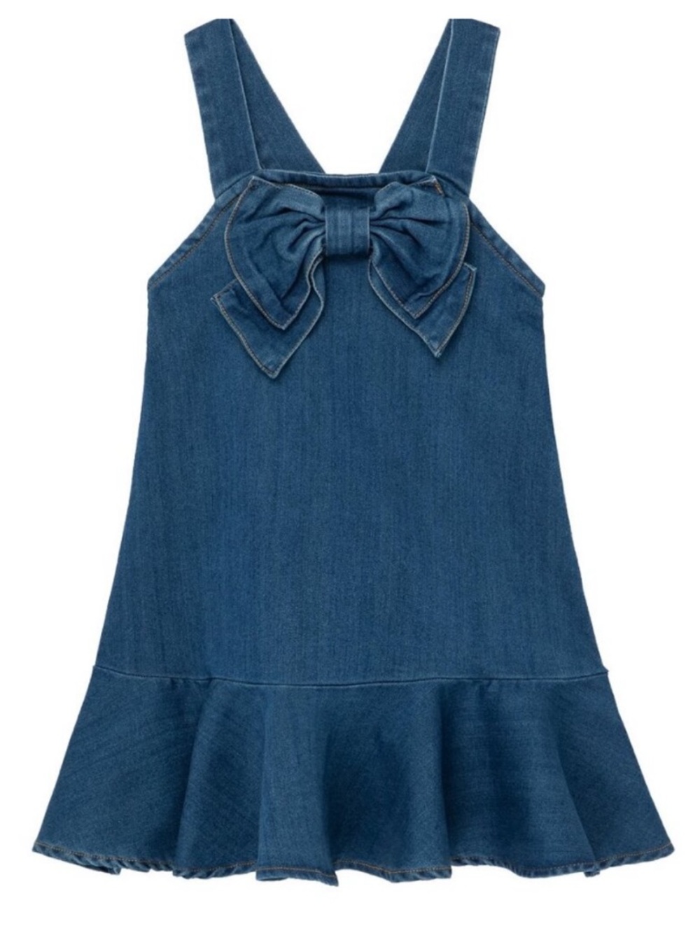 Habitual Knit Denim Bow Dress, Toddler girl 12-18 m, NWT